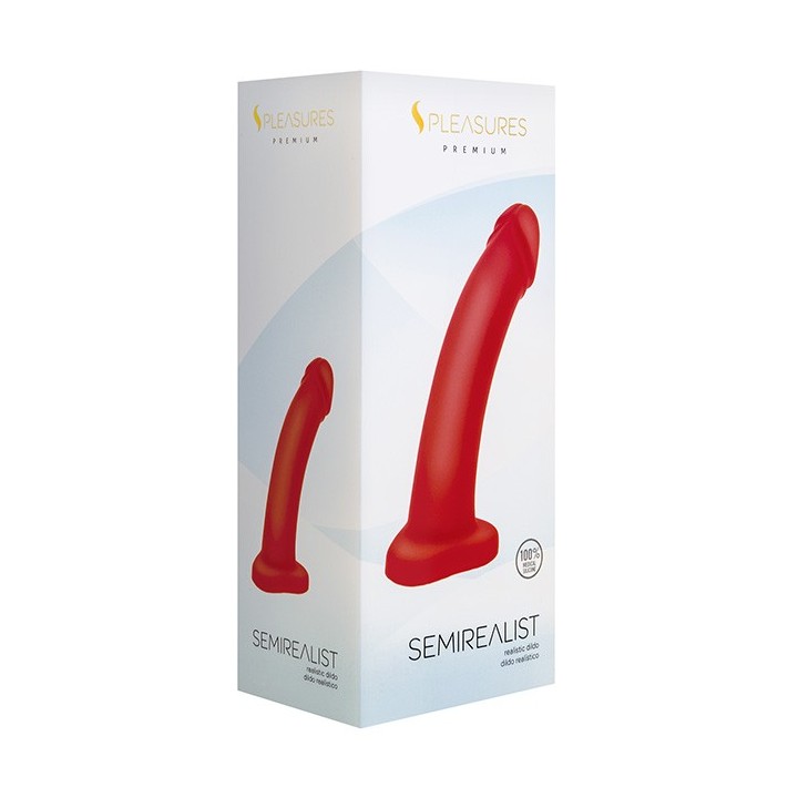 Semirealist Realistic Dildo Red