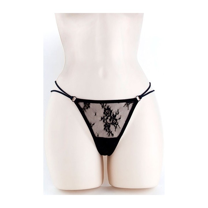 CORSET & G W/RIBBON    BLACK L
