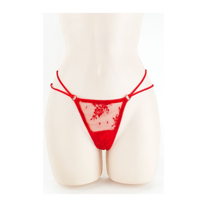 CORSET & G W/RIBBON    RED S