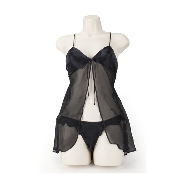 BABY DOLL & THONG NEGRO L