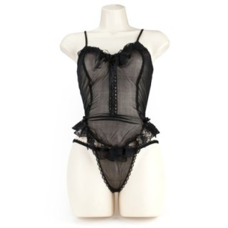 BABYDOLL TWIST/LACE NEGRO M