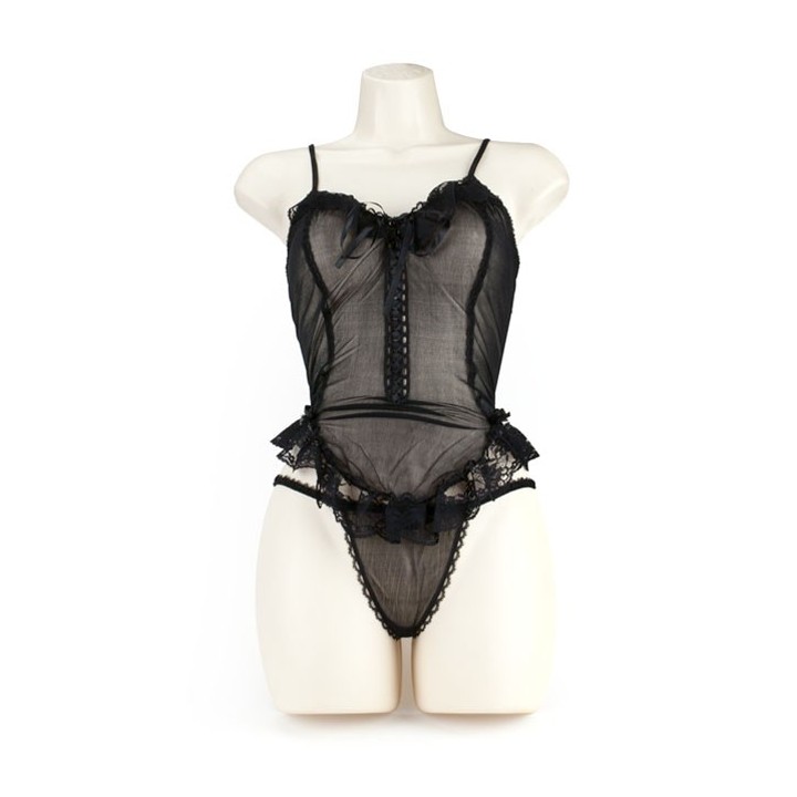 BABYDOLL TWIST/LACE NEGRO M