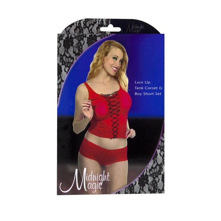 O - L LACE UP TANK ROJO L/XL