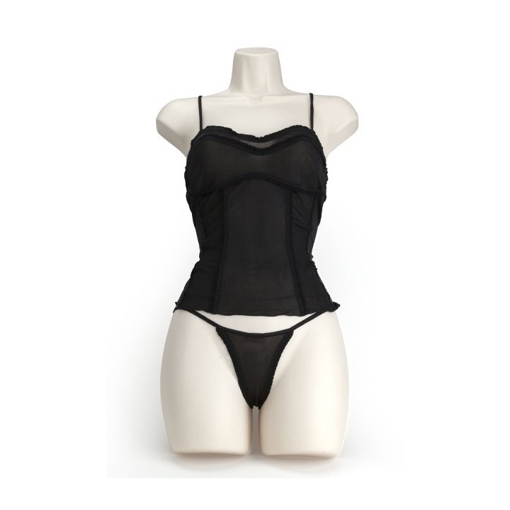 SILK SOFT CORSET NEGRO M