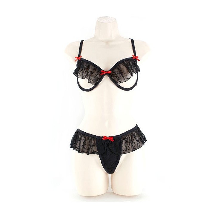UNDERWIRE BRA & G-LACE BLACK 2XL UNDERWIRE BRA & G-LACE BLACK 2XL