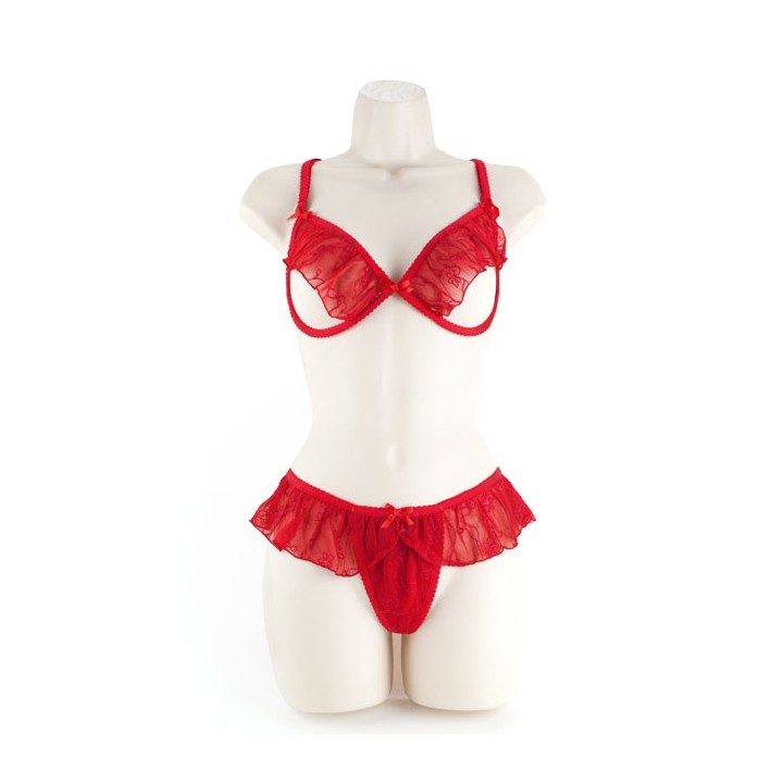 UNDERWIRE BRA & G-LACE RED 2XL UNDERWIRE BRA & G-LACE RED 2XL