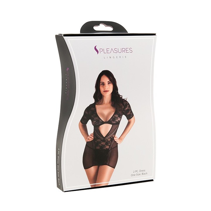Vestido mangas Negro TU