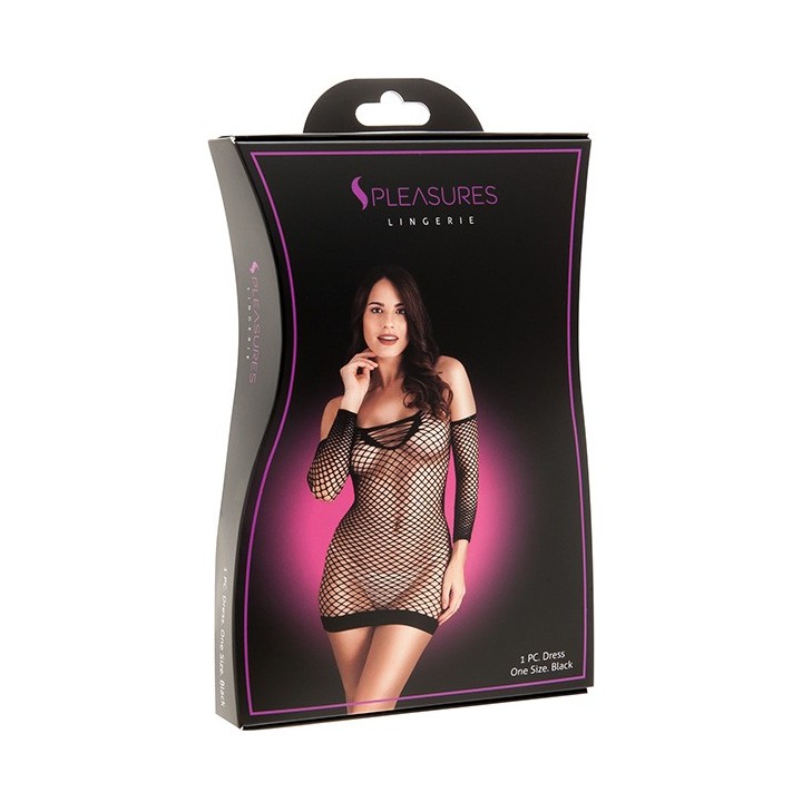 Vestido red mangas Negro TU
