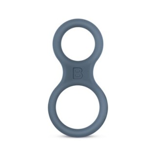 Boners Silicone Cock Ring And Ball Stretcher - Grey