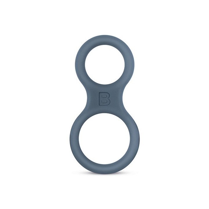 Boners Silicone Cock Ring And Ball Stretcher - Grey