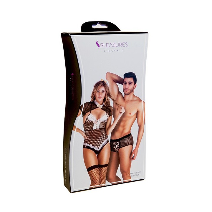 Disfraz Body-Boxer Negro/Blanco TU
