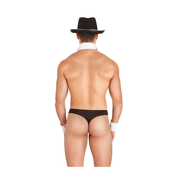 Disfraz mafioso Set Negro/Blanco TU