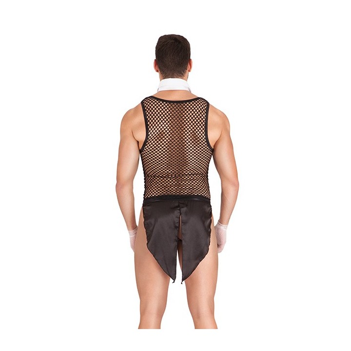 Disfraz mayordomo Set Negro/Blanco TU