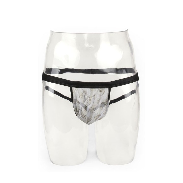 JOCK MESH SKULL WHITE S/M