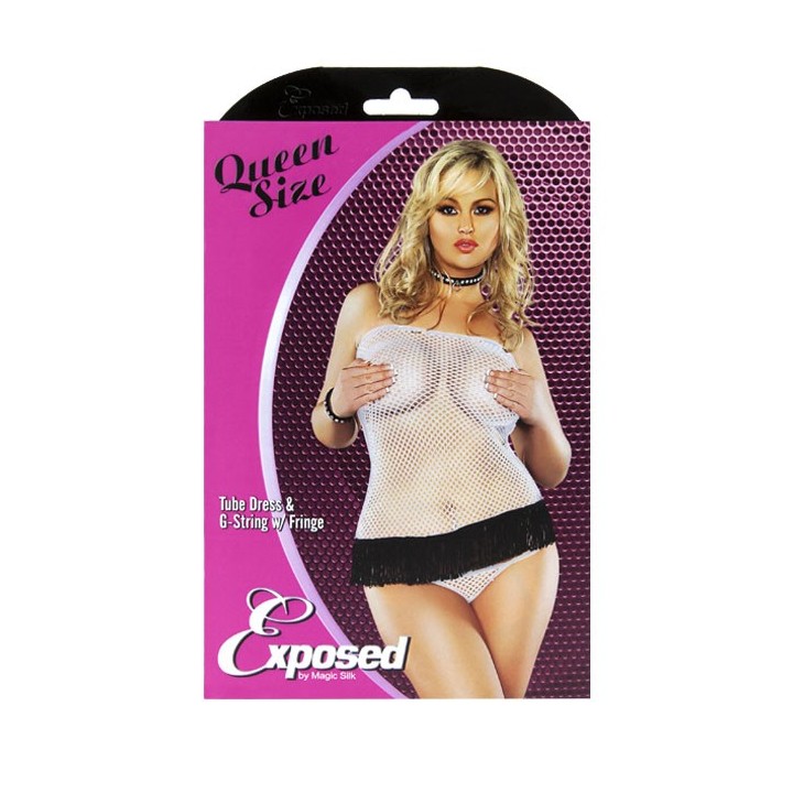 FISHNET MINIVESTIDO RED BLANCO 2XL