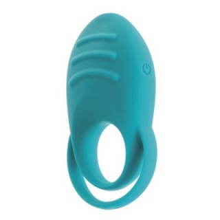DUAL COCK RING - TURQUOISE