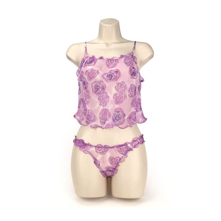 CAMI/THONG  TRIM ROSE M