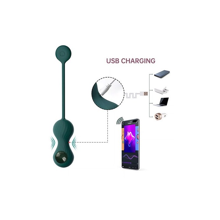 MAGIC MOTION - CRYSTAL DUO SMART KEGEL VIBRATOR WITH WEIGHT SET