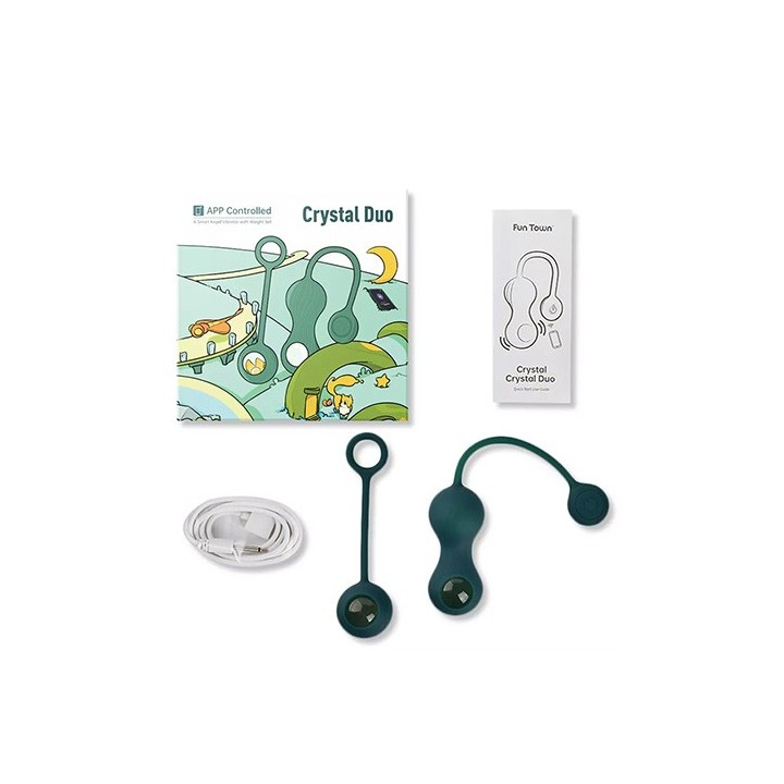 MAGIC MOTION - CRYSTAL DUO SMART KEGEL VIBRATOR WITH WEIGHT SET