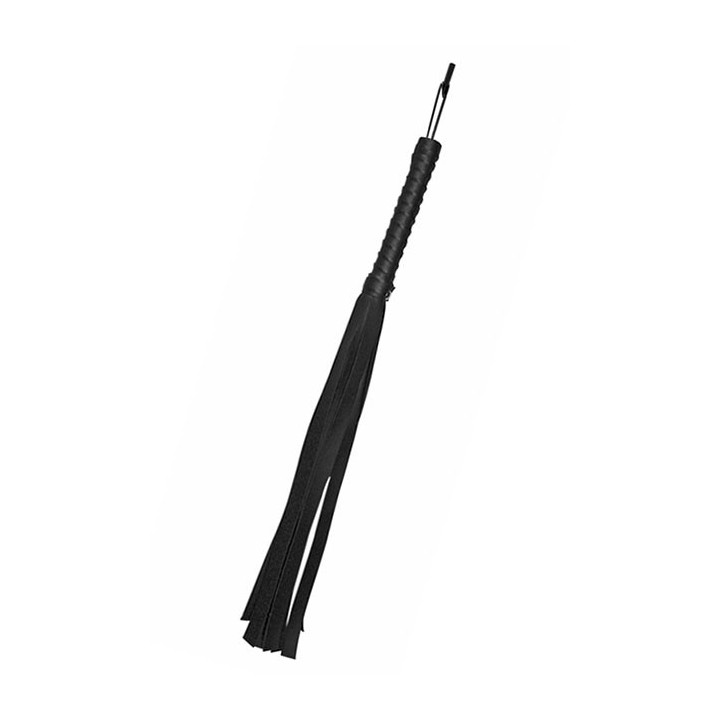 BLACK FAUX LEATHER FLOGGER