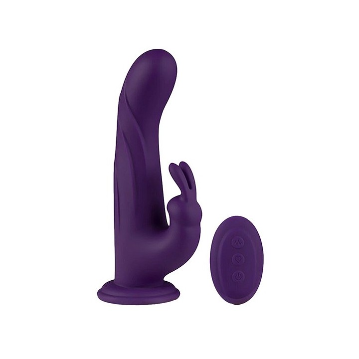 Whirl-Pulse Rotating Rabbit Vibrator & Remote Control Purple