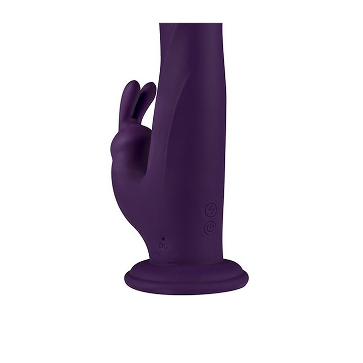 Whirl-Pulse Rotating Rabbit Vibrator & Remote Control Purple