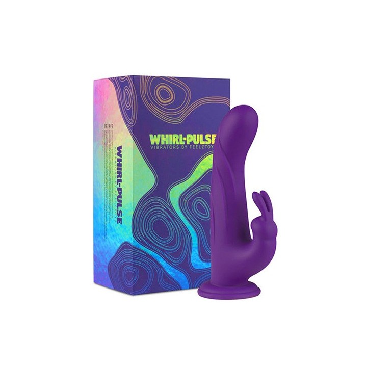 Whirl-Pulse Rotating Rabbit Vibrator & Remote Control Purple