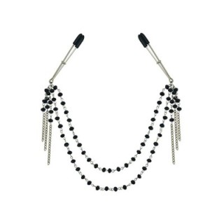 Black Jeweled Nipple Clips