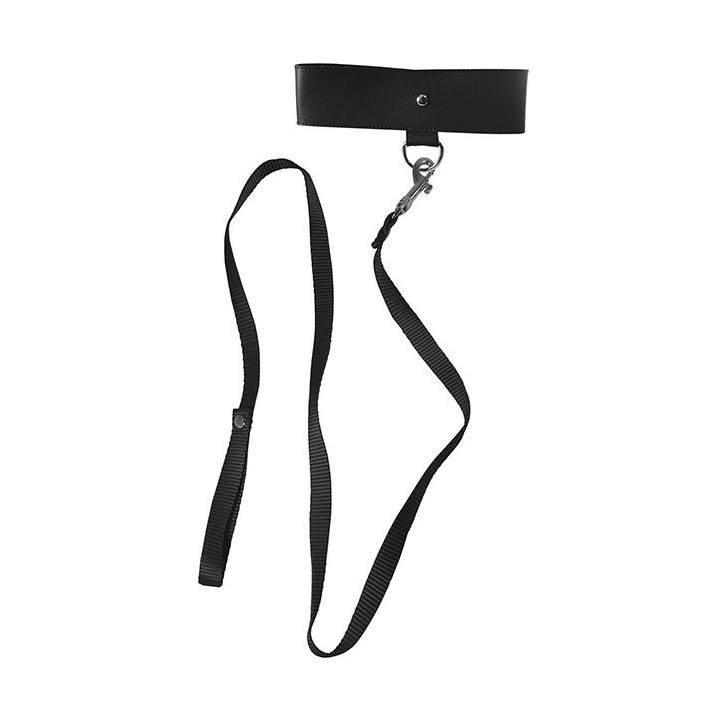 BLACK LEASH & COLLAR