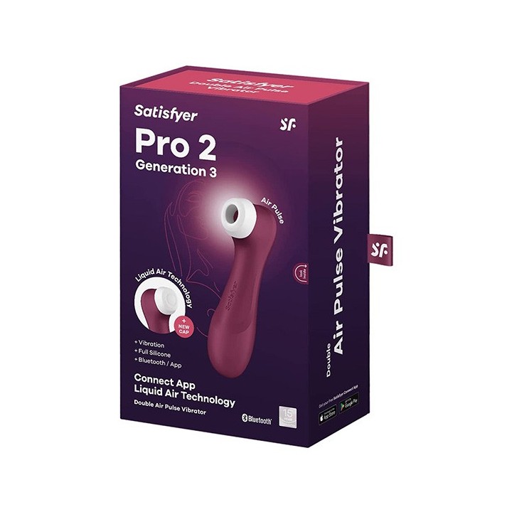 Pro 2 Generation 3with Liquid Air Technology, Vibration and Bluetooth/App wine red