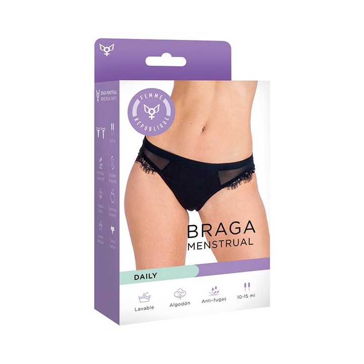 Braga Menstrual 2XL - NEGRO