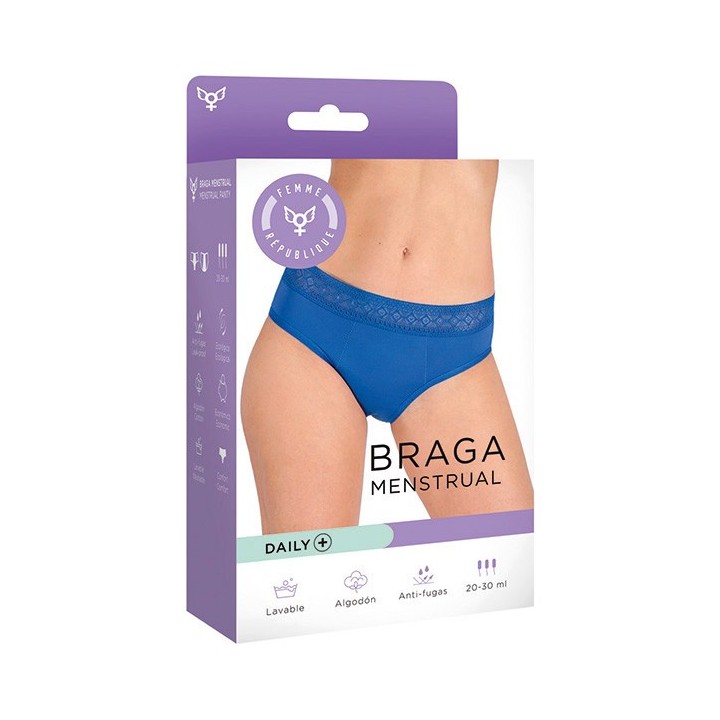 Braga Menstrual M - AZUL