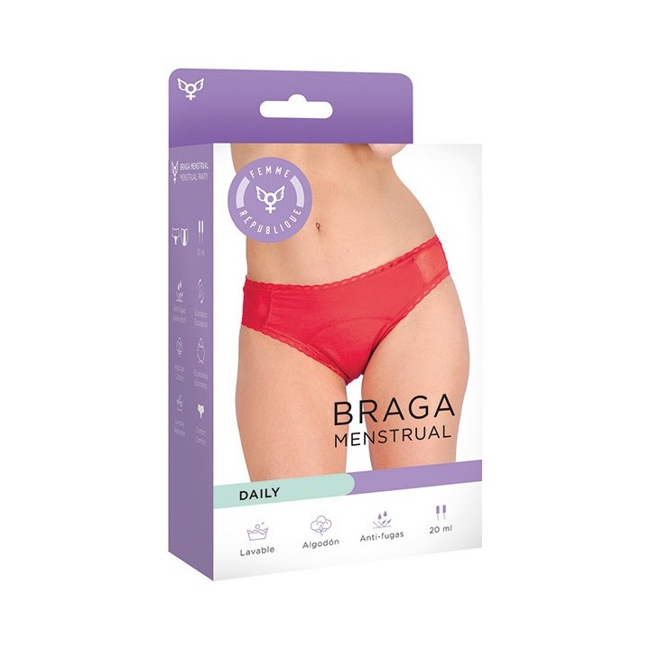 Braga Menstrual M - ROJO