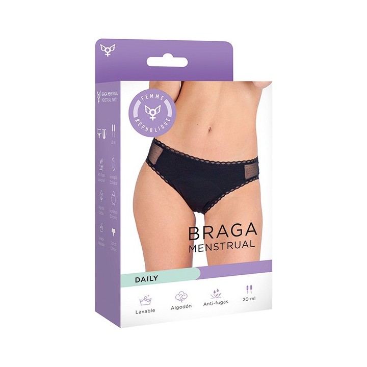 Braga Menstrual XL - NEGRO