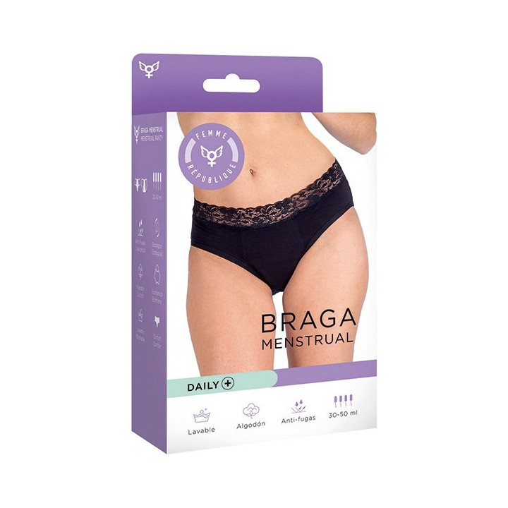 Braga Menstrual XL - NEGRO