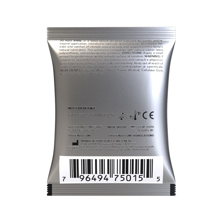 System JO - Sachet H2O Anal 5 ml