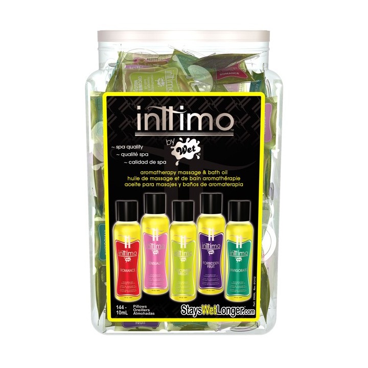 INTTIMO - AROMATHERAPY MASSAGE OIL 10ML  144 ASSORTED BOWL DISPLAY
