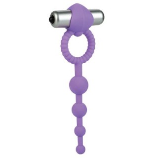 L AMOUR PREMIUM SILICONE BEADED VIBRO RING - PURPLE