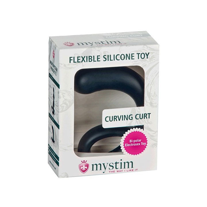 MYSTIM CURVING CURT - WITH E-STIM - BLACK