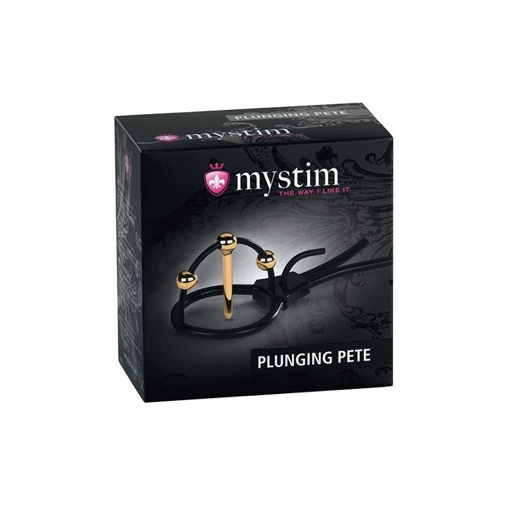MYSTIM PLUNGING PETE - CORONA STRAP WITH URETHRAL SOUND