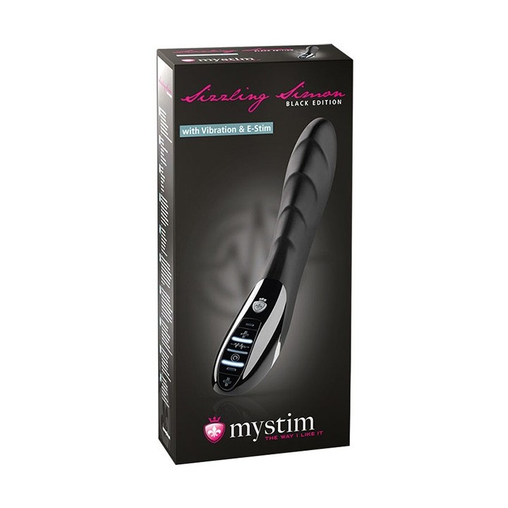 Mystim Sizzling Simon eStim Vibrator, Black Edition