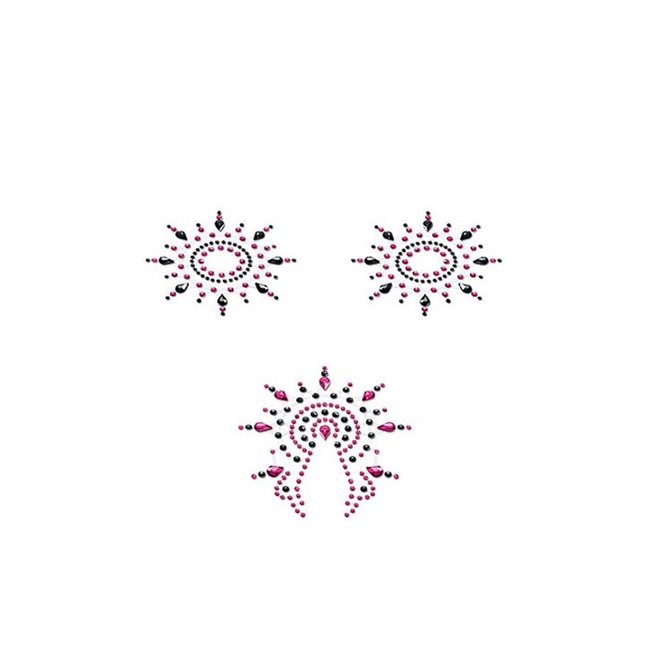 PETITS JOUJOUX GLORIA - BLACK/PINK - SET OF 3