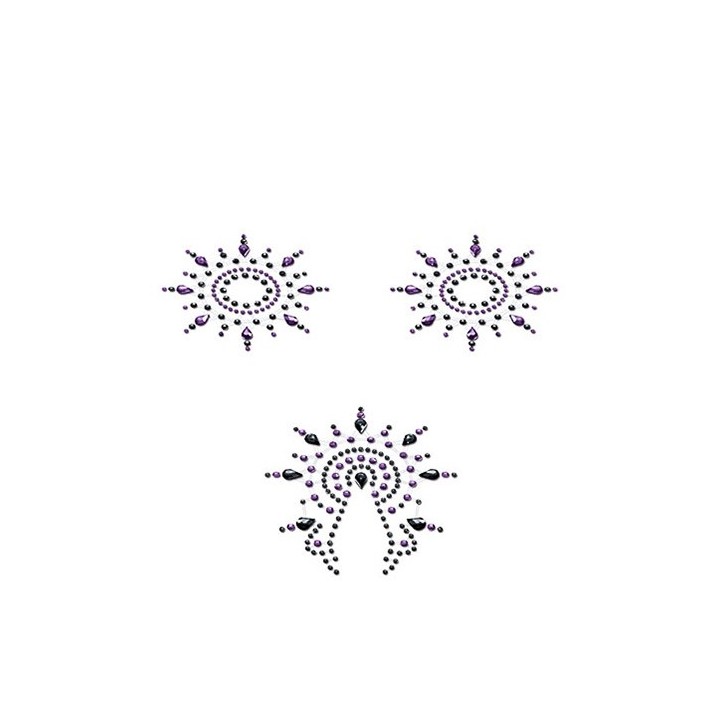 PETITS JOUJOUX GLORIA - BLACK/PURPLE - SET OF 3