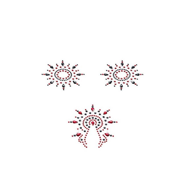 PETITS JOUJOUX GLORIA - BLACK/RED - SET OF 3