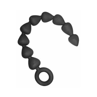 SILICONE ANAL BEADS: BLACK