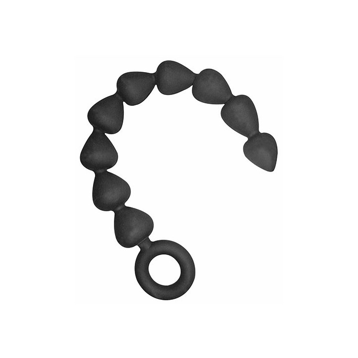 SILICONE ANAL BEADS: BLACK