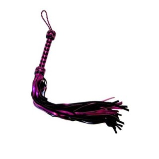 FLOGGER 55 CM CUERO METALICO LILA