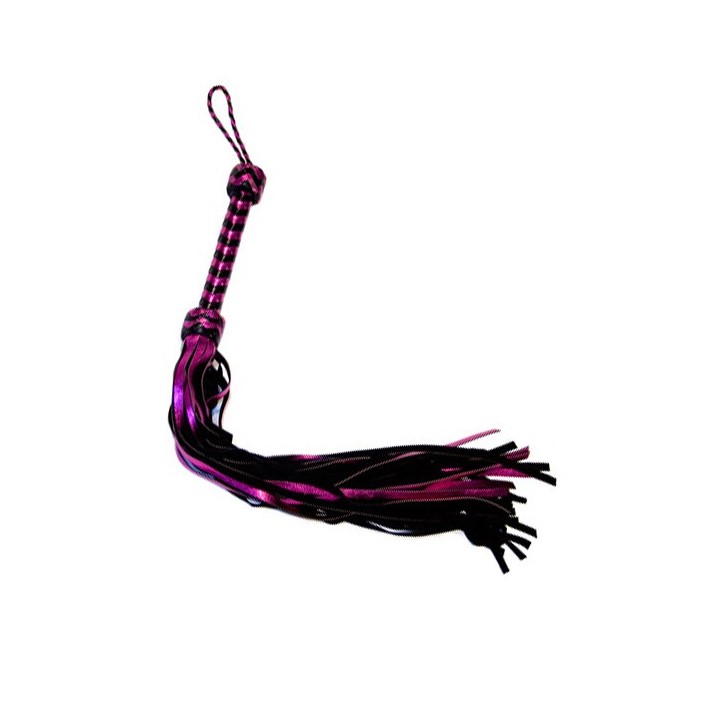 FLOGGER 55 CM CUERO METALICO LILA