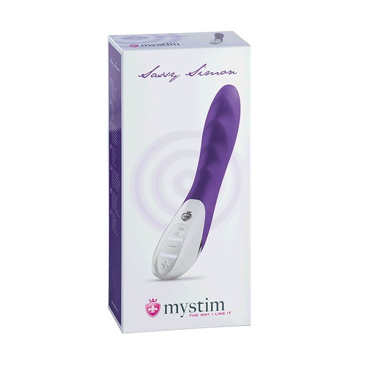 MYSTIM SASSY SIMON VIBRATOR, DEEP PURPLE