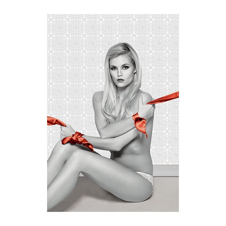 SILKY SASH RESTRAINTS - RED